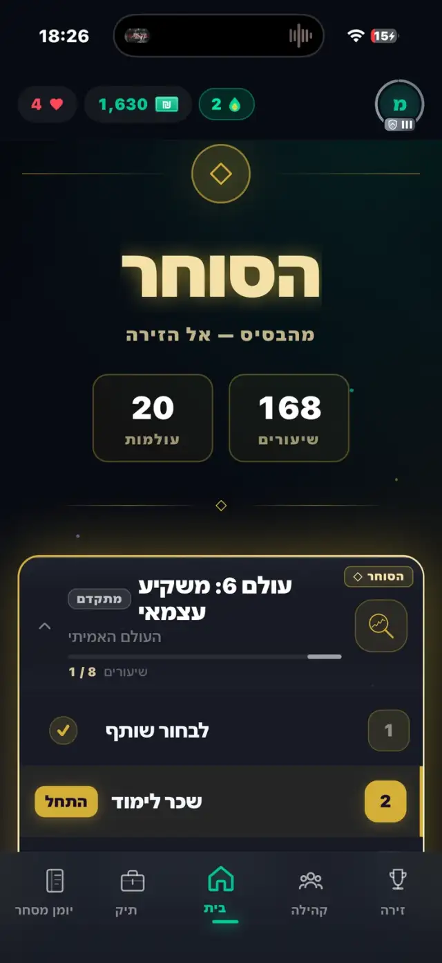 הסוחר — מהבסיס אל הזירה